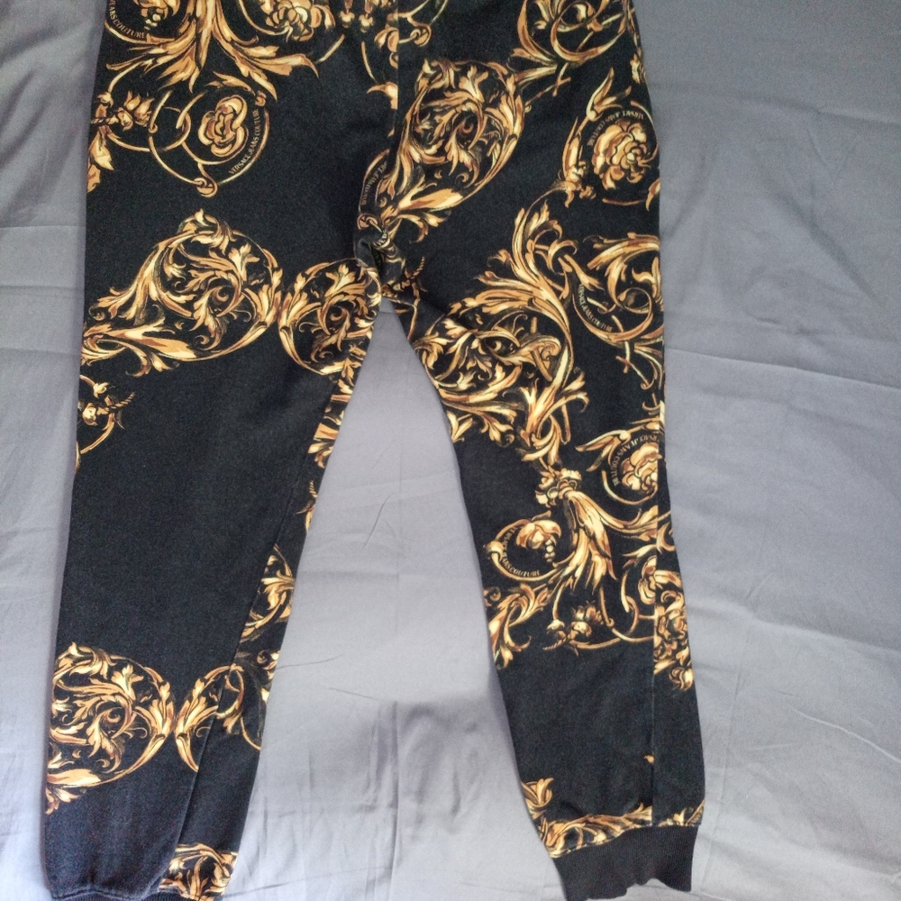 Versace Jeans Collection Black and Gold Sweatpants